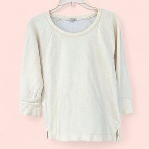 J.Crew | Cream Scoop Neck Sweatshirt